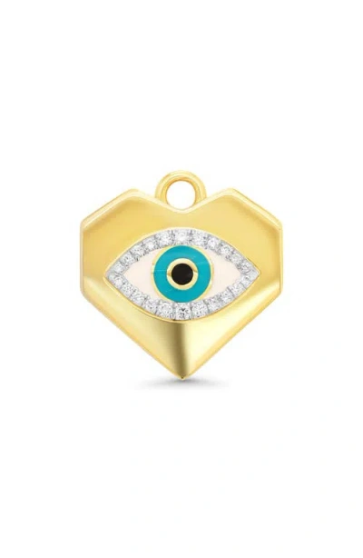 Sara Weinstock Diamond Evil Eye Charm In Gold