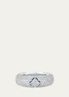SARA WEINSTOCK DUJOUR PAVE DIAMOND AND FOUR-CLUSTER WHITE GOLD RING
