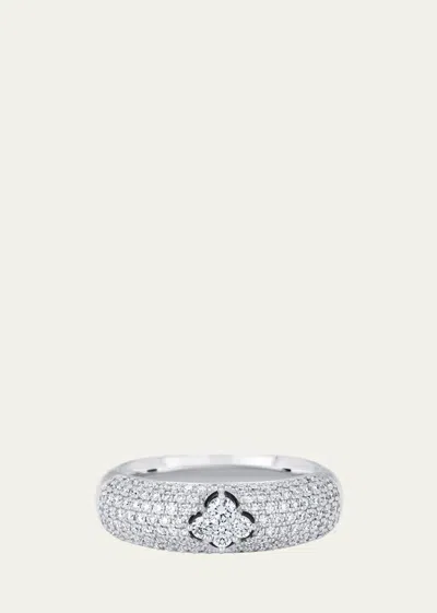 Sara Weinstock Dujour Pave Diamond And Four-cluster White Gold Ring In Metallic