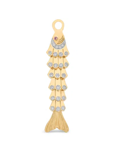 Sara Weinstock Fish-motif Sapphire And Diamond Pendant In Gold