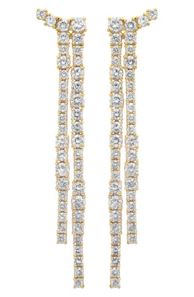 Sara Weinstock Flexion 18k Gold Diamond Linear Drop Earrings In 18k Yellow Gold