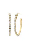 Sara Weinstock Flexion Diamond Hoop Earrings In Pattern