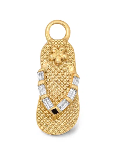 Sara Weinstock Flip-flop-motif Diamond Pendant In Gold