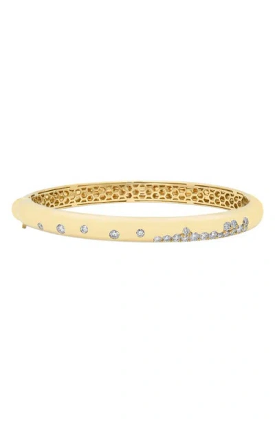 Sara Weinstock Gold Diamond Thin Bangle In Yellow