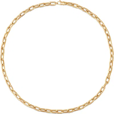 Sara Weinstock Gold Medium Rectangle Link Necklace In Yellow