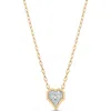 Sara Weinstock 18k Yellow Gold Honey Comb Heart Diamond Necklace