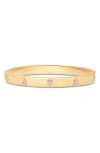 Sara Weinstock Honey Comb Heart Diamond Bangle Bracelet In Gold