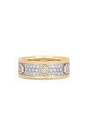Sara Weinstock Honey Comb Hexagon Pavé Diamond Ring In Yellow Gold