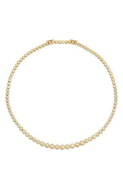 Sara Weinstock Honeycomb Gold Diamond Choker In Yellow