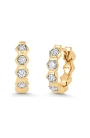 Sara Weinstock Honeycomb Huggie Hoop Earrings In Gold