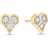 Sara Weinstock Honeycomb Stud Earrings In Yellow Gold