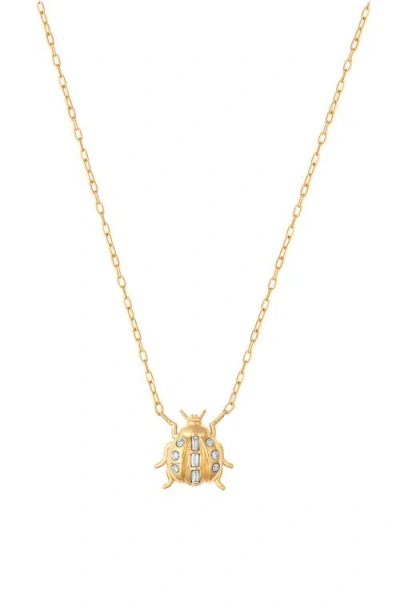 Sara Weinstock Lady Bug Diamond Necklace In Gold