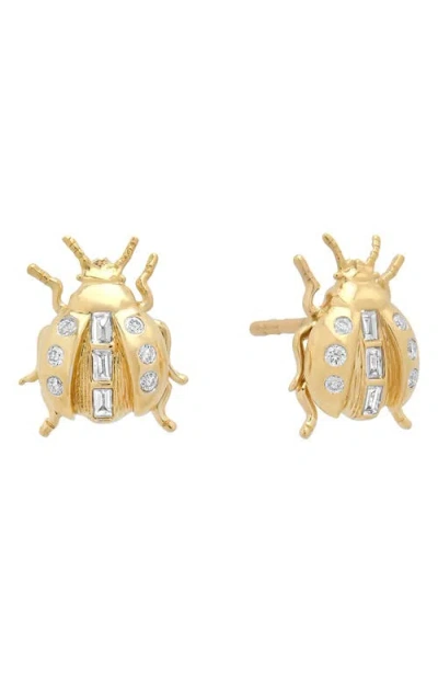 Sara Weinstock Ladybug 18k Gold Stud Earrings In Yellow Gold