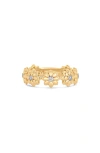 Sara Weinstock Lierre Flower Eternity Ring In Yellow Gold
