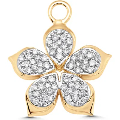 Sara Weinstock Lierre Full Flower Charm In Yellow Gold/diamond