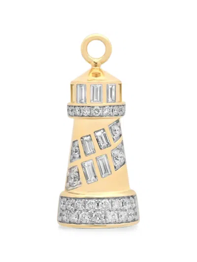 Sara Weinstock Lighthouse-motif Diamond Pendant In Gold
