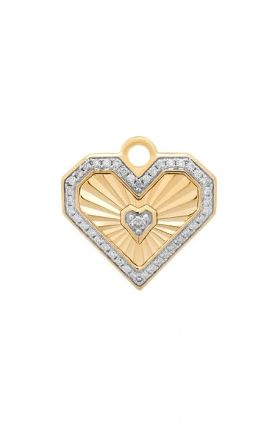 Sara Weinstock Nantucket 18k Gold Diamond Heart Charm In 18k Yellow Gold