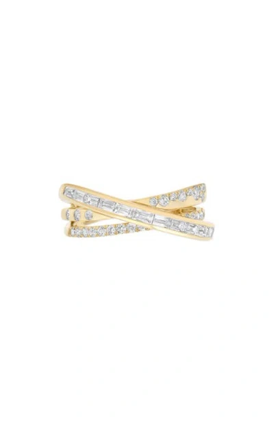 Sara Weinstock Papua 18k Gold & Diamond Triple Crossover Ring In 18k Yellow Gold