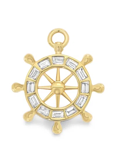Sara Weinstock Papua Diamond Captain's Wheel Charm In Gold