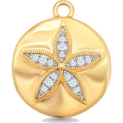 Sara Weinstock Papua Diamond Sand Dollar Charm In Gold