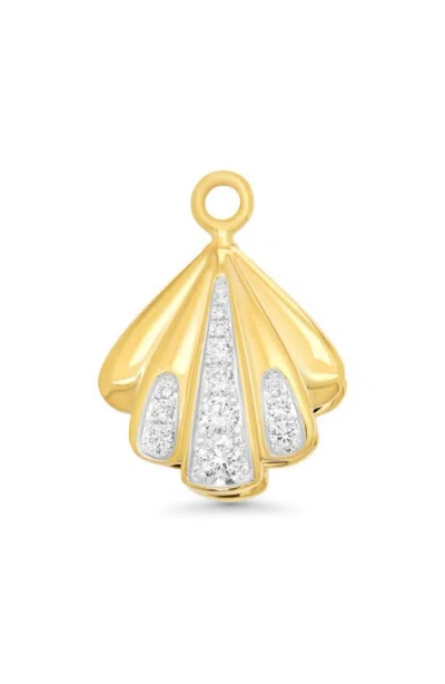 Sara Weinstock Papua Diamond Sea Shell Charm In Gold