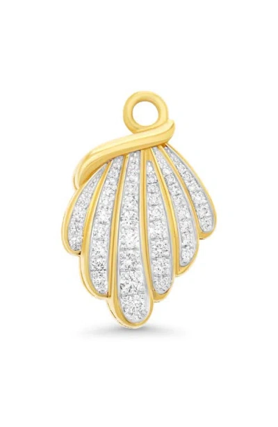 Sara Weinstock Papua Diamond Sea Shell Charm In Gold