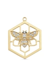 Sara Weinstock Queen Bee Diamond Charm In Yellow Gold