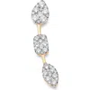 Sara Weinstock Reverie Three-cluster Diamond Ear Crawler Earrings In 18k Yellow Gold