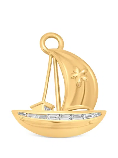 Sara Weinstock Sailboat-motif Diamond Charm In Gold
