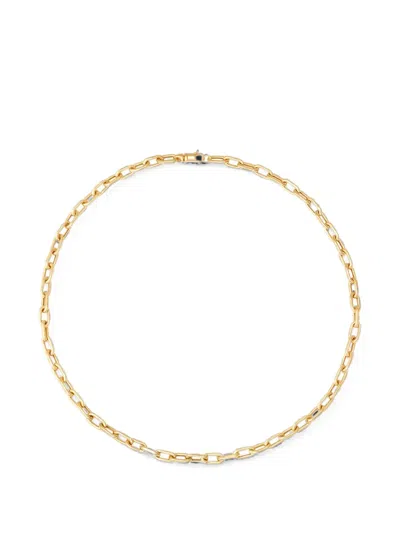 Sara Weinstock Small Nantucket Rectangle Chain Necklace In Pink
