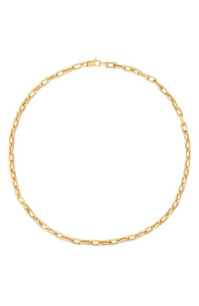 Sara Weinstock Small Rectangle 18k Gold Chain Necklace In Yellow