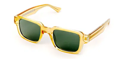 Saraghina Aron 37lge Men's Sunglasses Yellow Size 51 In Gold