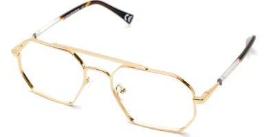 Saraghina Charlie 309lv Men's Glasses Gold Size 53 - Free Lenses - Blue Light Block Available