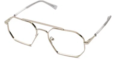 Saraghina Charlie 856lv Men's Glasses Silver Size 53 - Free Lenses - Blue Light Block Available In Metallic