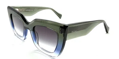 Saraghina Diva 1037ws Women's Sunglasses Blue Size 48 In Transparent Green,blue