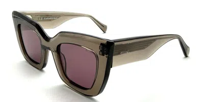 Saraghina Diva 997mt Women's Sunglasses Brown Size 48 In Transparent Brown