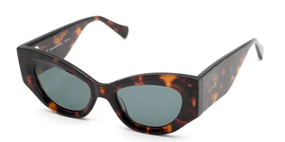 Saraghina Elettra 953ge Women's Sunglasses Tortoiseshell Size 50 In Shiny Tortoise
