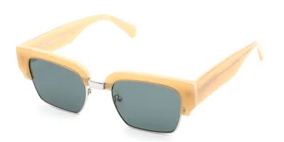 Saraghina Elliot 954ge Men's Sunglasses Brown Size 53 In Shiny Milk Brown,silver