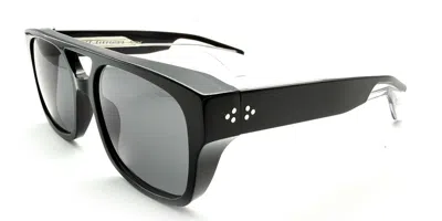 Saraghina Fabio 550ss Men's Sunglasses Black Size 55 In Black,clear