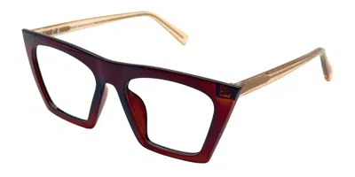 Saraghina Fernanda 896lv Women's Glasses Brown Size 51 - Free Lenses - Blue Light Block Available In Transparent Cognac,beige