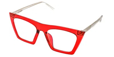 Saraghina Fernanda 897lv Women's Glasses Red Size 51 - Free Lenses - Blue Light Block Available In Transparent Red
