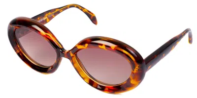 Saraghina Fiona 26lun Women's Sunglasses Tortoiseshell Size 55 In Shiny Tortoise