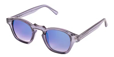 Saraghina Gea 261gg Women's Sunglasses Grey Size 43 In Transparent Shiny Grey
