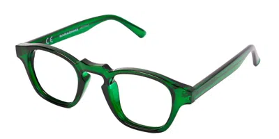 Saraghina Gea 612lv Women's Glasses Green Size 51 - Free Lenses - Blue Light Block Available In Transparent Shiny Green