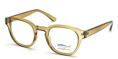 Saraghina Gemini 477lv Men's Glasses Green Size 49 - Free Lenses - Blue Light Block Available In Transparent Shiny Olive Green