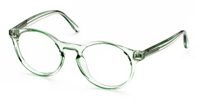 Saraghina Gildino 619lv Men's Glasses Green Size 46 - Free Lenses - Blue Light Block Available In Transparent Icy Shiny Green
