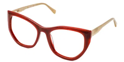 Saraghina Ilde 014lv Women's Glasses Burgundy Size 54 - Free Lenses - Blue Light Block Available