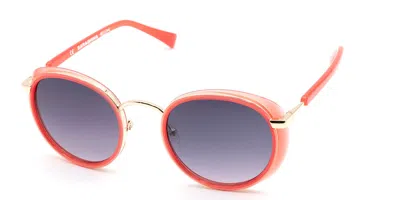 Saraghina Isa 339la Women's Sunglasses Red Size 50 In Gold,red