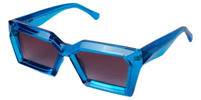 Saraghina Zefiro 588lla Women's Sunglasses Blue Size 55