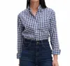 Sarah Alexandra Blackberry Farm Blouse In Navy/white Gingham In Multi